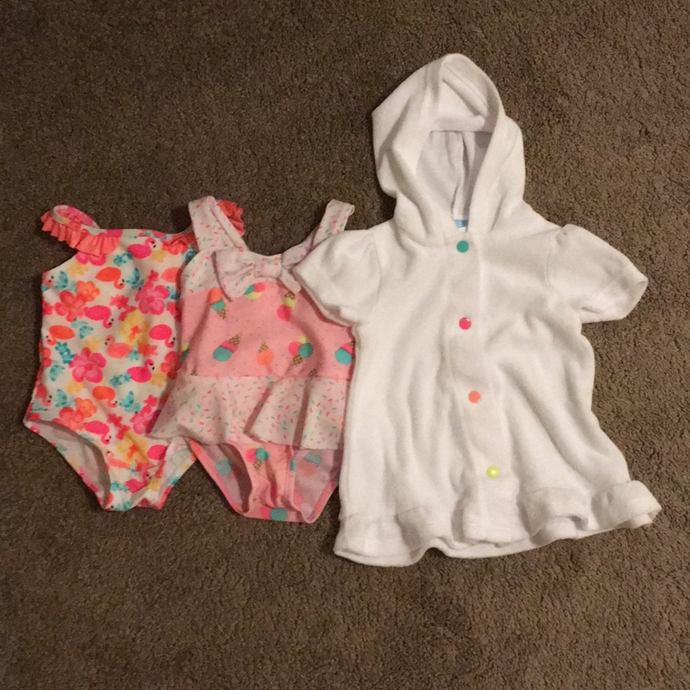 Baby bathing suits and cover up